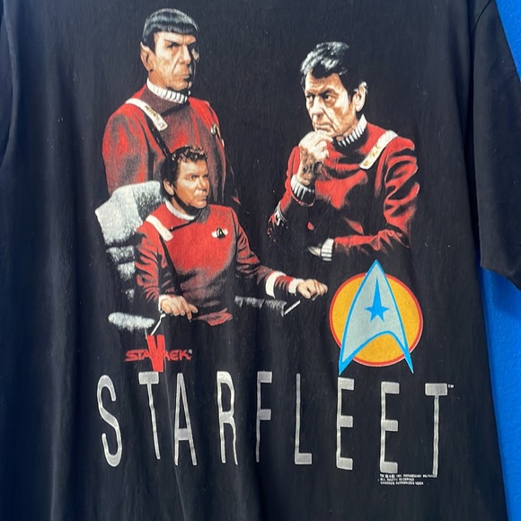 VTG ‘91 Star Trek Starfleet Klingon Tee - Picture 2 of 5